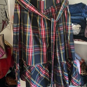 J Crew tartan print skirt